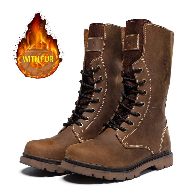 Leather Men's Hiking boots waterproof