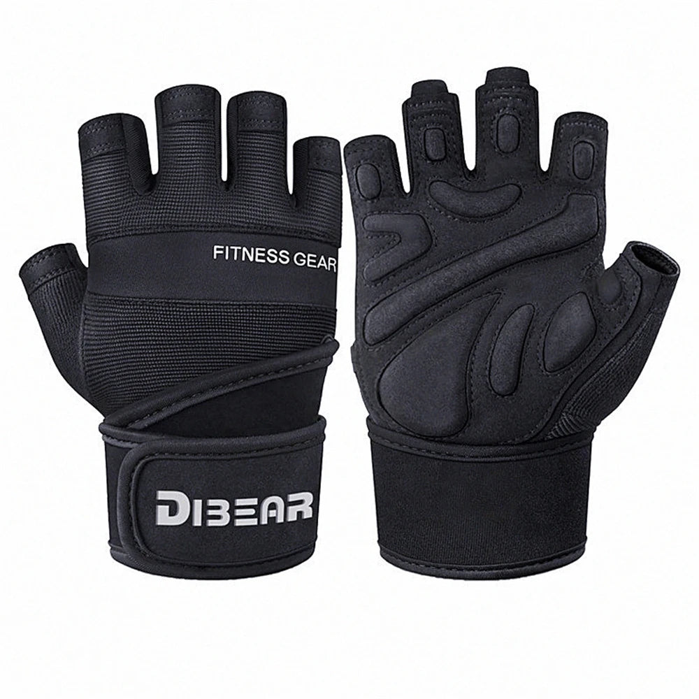 Bodybuilding Gym Gloves Weightlifting Dumbbell Kettlebell Pull Ups