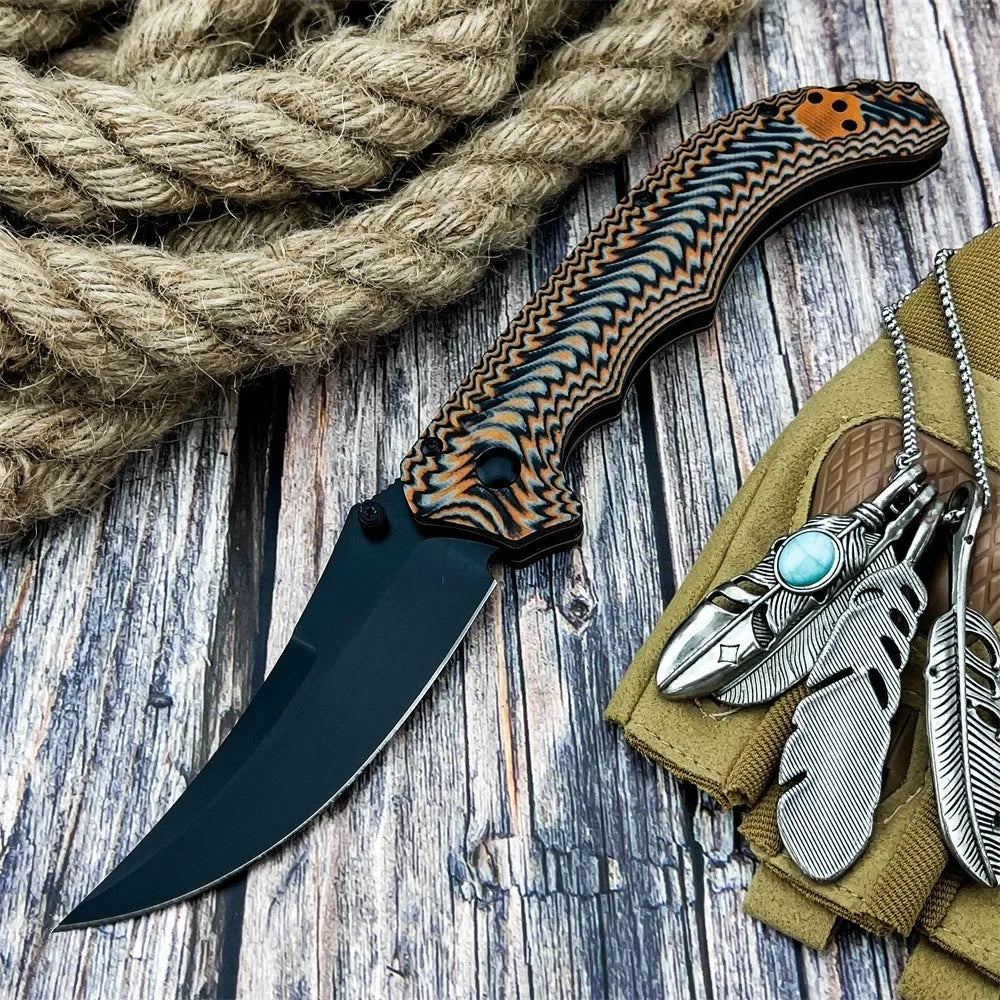 High Quality Folding Knife G10 Handle D2 Steel Blade