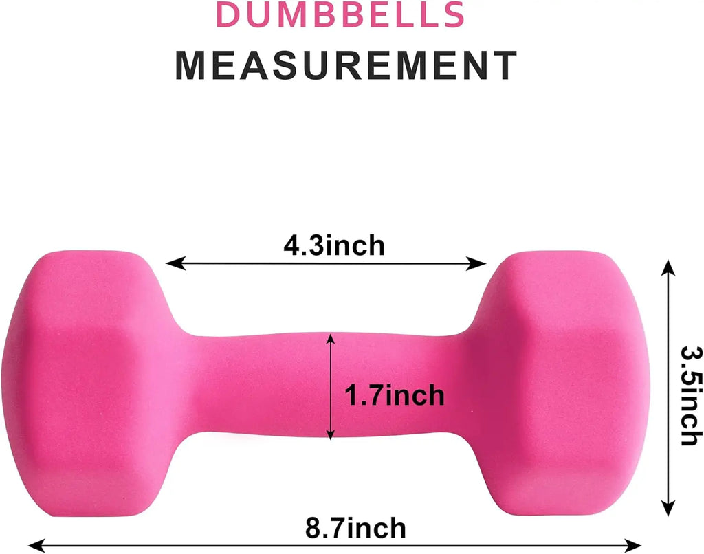 Dumbbells for Home Gym, Strength Training, Yoga and Pilates - 10lb Each