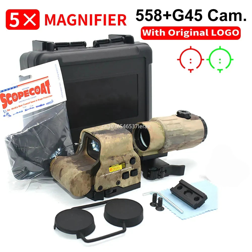 EOTECH 558 Holographic Collimator Red Dot Sight G43/G33 3X G45 5X Magnifier