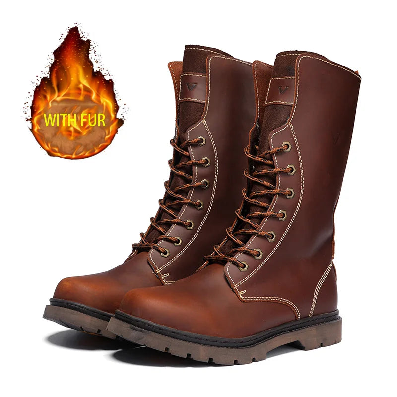 Leather Men's Hiking boots waterproof