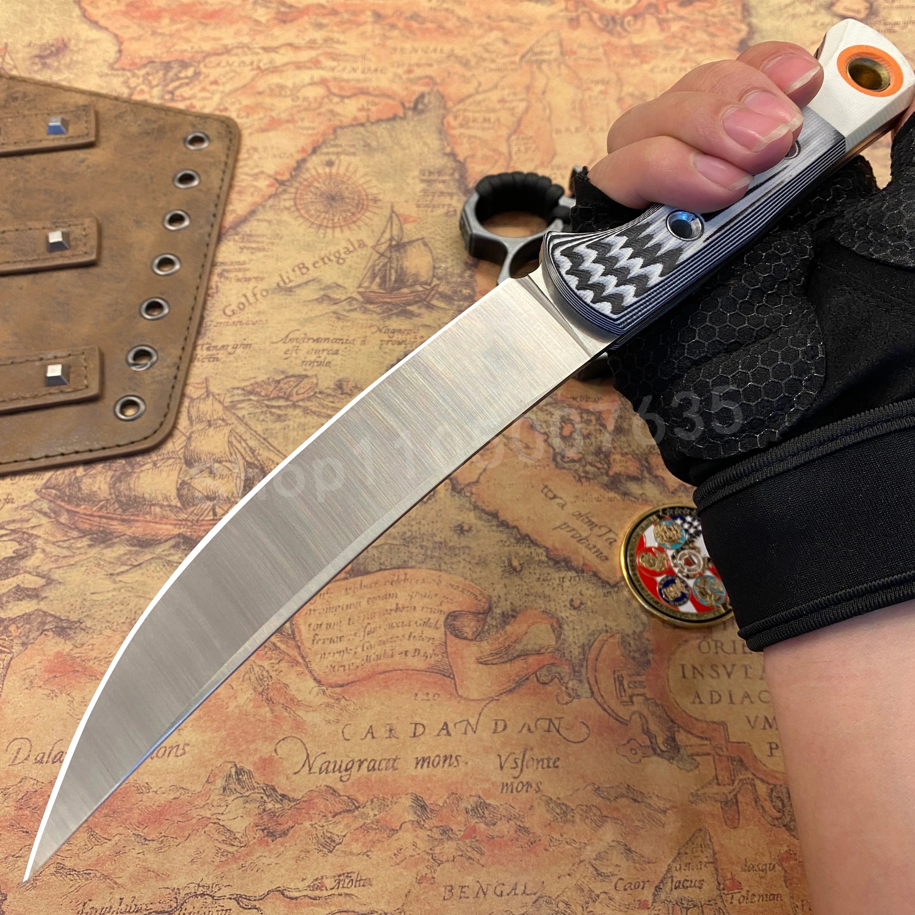 Meatcrafter 15500 High-Strength Large Straight Knife D2 Steel Blade