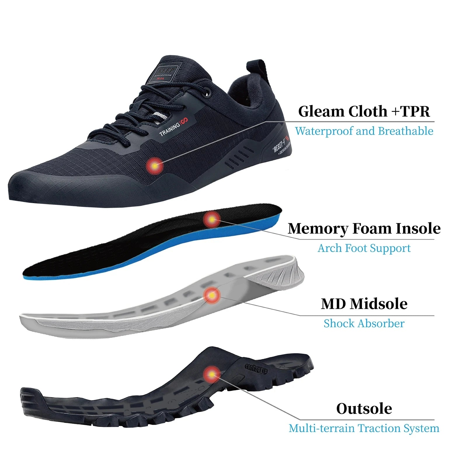 Men Hiking Shoes New Outdoor Climbing Waterproof Non-slip