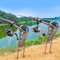 Automatic Spring Fishing Rod Holder, Adjustable Folding Stainless Steel