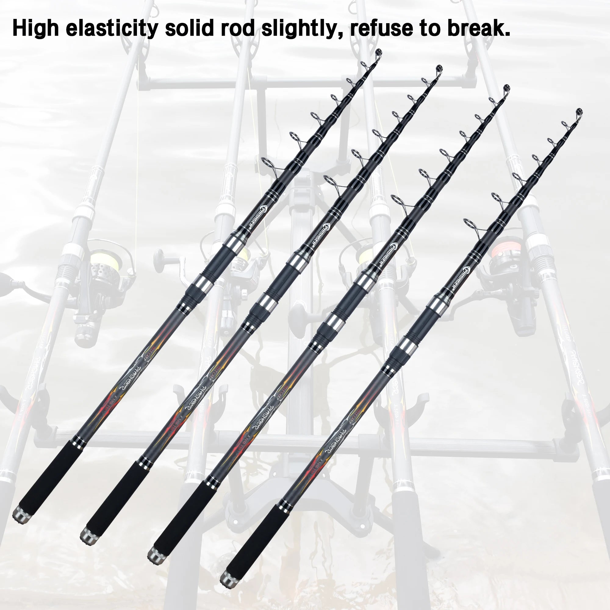 BIUTIFU Telescopic Surf Fishing Rod 30T Carbon Spinning 3.5lbs Power